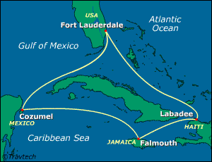 Ruta del Allure of the Seas en el Caribe