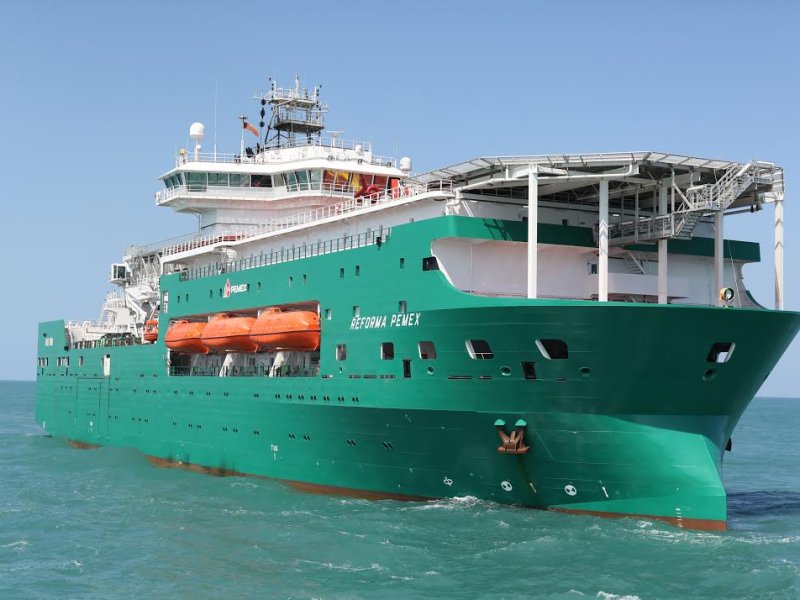 El buque flotel Reforma Pemex