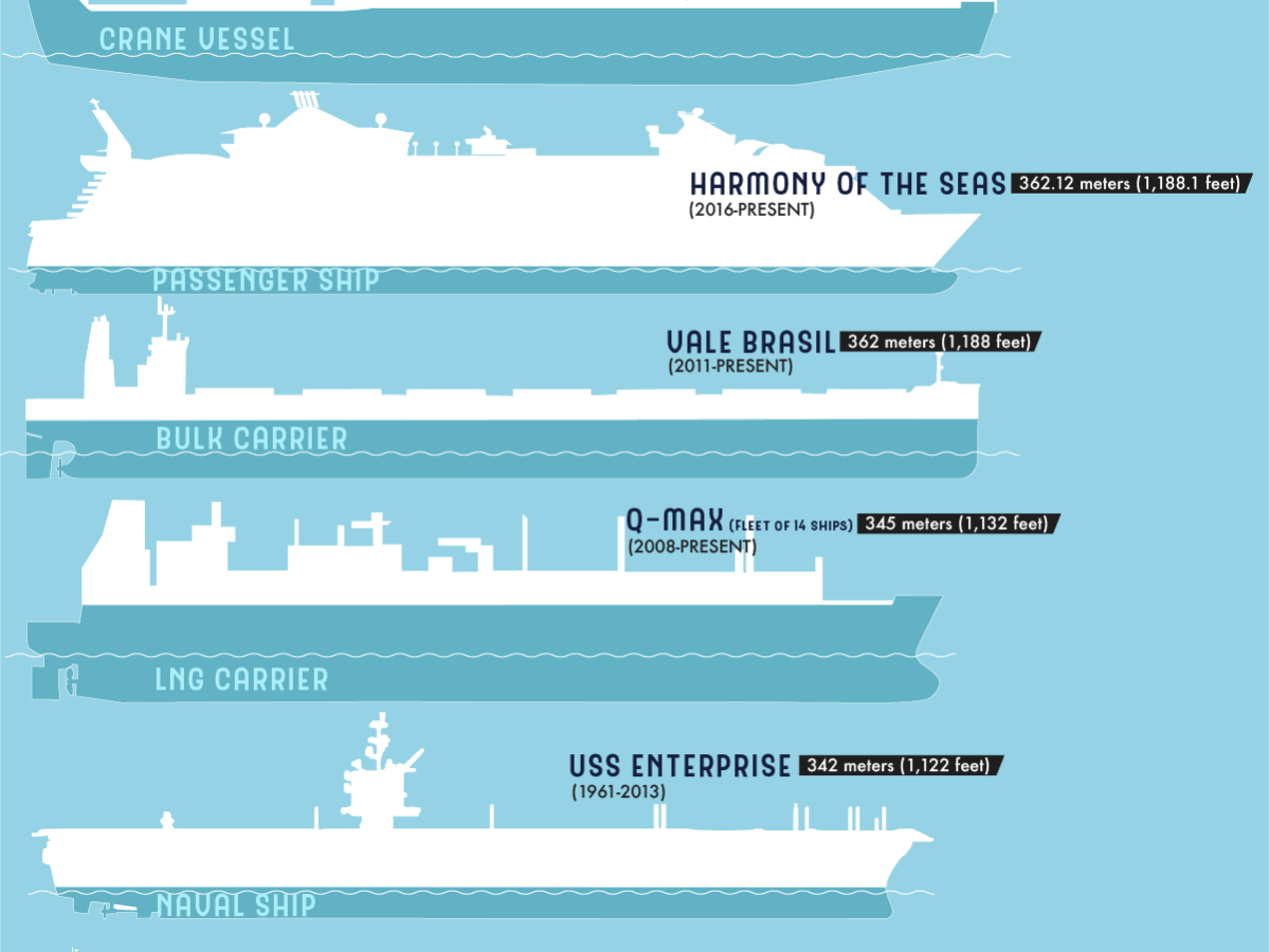 Infografía: The world’s longest ships by type