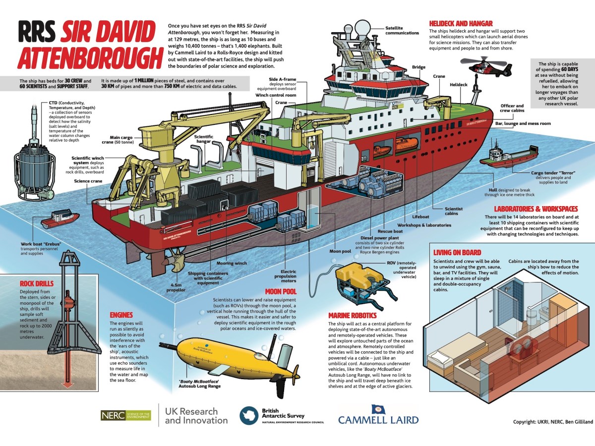 Infografía: RSS Sir David Attenborough