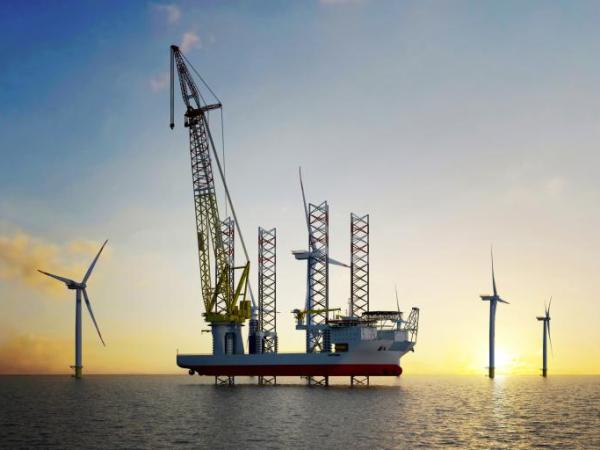 Tan alto como la torre Eiffel: así es el Voltaire, el buque instalador de turbinas eólicas más grande del mundo